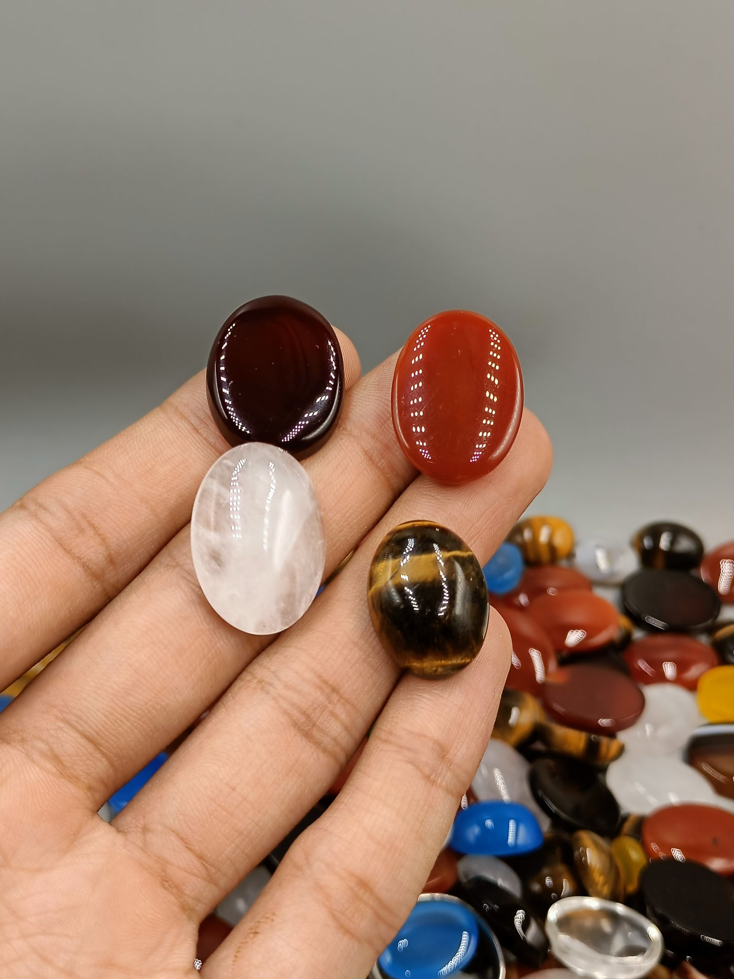 Deal of 4 Natural Irani Dura e Najaf Aqeeq Tiger Eye Yamni Aqeeq A+ Quality